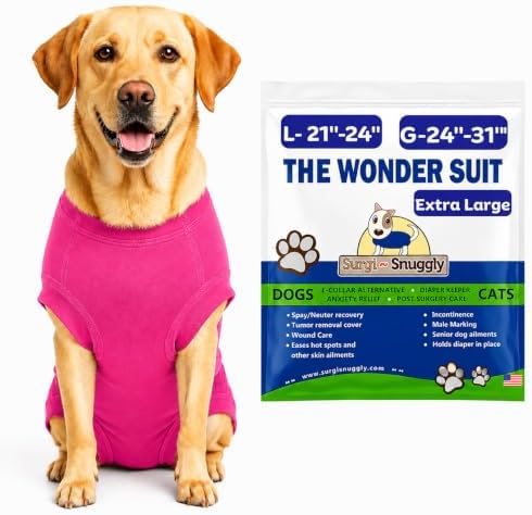 Surgi Snuggly Dog Surgery Recovery Suit, Cone Alternative, Spay/Neuter XL by Surgi%7ESnuggly
