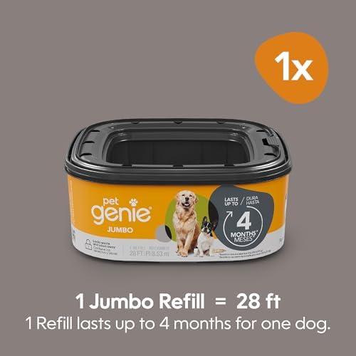 Pet Genie – Jumbo refill – Up to 4 months of supply - Ultimate odor control dog poop bags,(Pack of 6) - Image 2