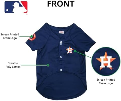 Official MLB Houston Astros Pet Jersey for Dogs & Cats, Size XX-Large - Stylish Baseball Jersey for Your Furry Fan- Show Off Team Spirit with The Perfect Fan Apparel Gear for Pet, Dog & Cat - Image 6