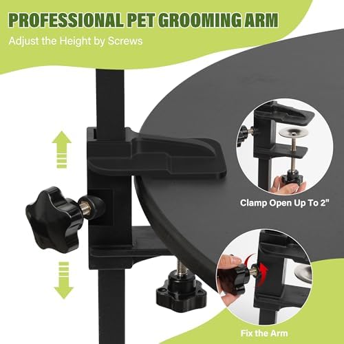 Dog Grooming Arm 35" with Hammock, Haunch Holder for Small Medium Pets - Image 4