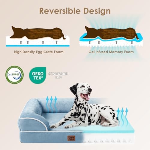 EHEYCIGA Orthopedic XXL Dog Bed, Waterproof Washable XL Big Pet Bed 52" - Image 4