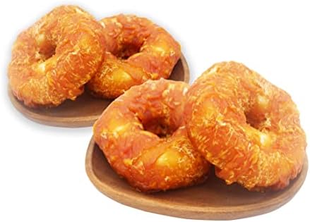 Dog Treats Long Lasting for Large Dog Clean Teeth Chicken Wrapped Rawhide Donuts 1lb/454g - Image 6