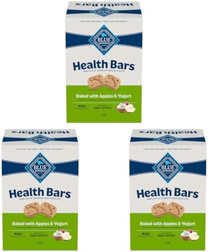 Blue Buffalo Health Bars Apples & Yogurt Mini Dog Biscuits, 32 Ounce (Pack of 3) by BlueBuffaloCompanyLtd