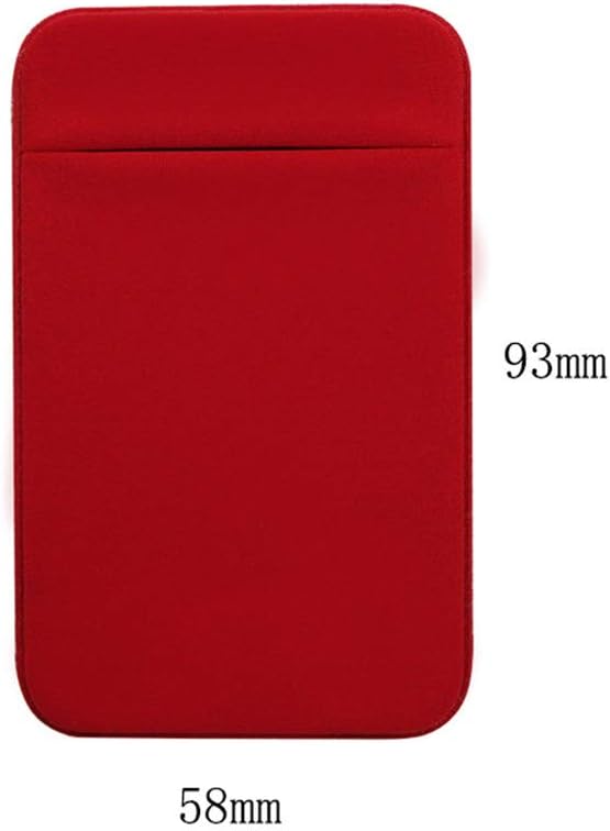 Slim Credit Card Holder for Back of Cell Phone, Stretchy Ultra Lycra 3M Self Adhesive Phone Pocket Stick On Wallet for ID Credit Card Pocket for iPhone Android Galaxy (Red+White+Blue) - Image 2