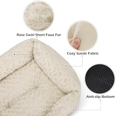 INVENHO Large Dog Bed Rectangle Washable Orthopedic Soft Calming Sleeping Durable Pet Cuddler with Anti-Slip Bottom - Image 3