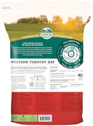 Oxbow Western Timothy Hay, Rabbit & Guinea Pig Hay, High Fiber, USA, 90 oz - Image 2
