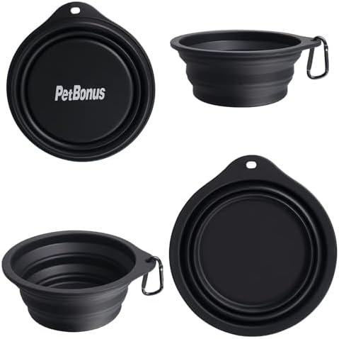 PetBonus 2-Pack Collapsible Dog Bowls, Portable Travel Dog Water Food Bowls - Image 2
