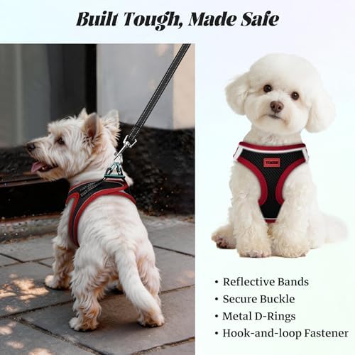No Pull Dog Puppy Harness and Leash Set Reflective Mesh Vest X-Small - Image 5