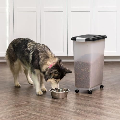 IRIS USA Dog Food Storage Container, Up to 38 lbs, Black, Made in USA - Image 2