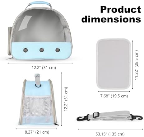 Bearded Dragon Travel Carrier,Lizards Cage, Small Animal Bag for Hedgehog Rat Parrot Bird Guinea Pig, Portable Guinea Pig Travel Carrier for 2 - Image 2