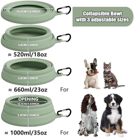OHMO Spill Proof Collapsible Dog Bowl, 34oz Portable Dog Water Bowl - Image 6