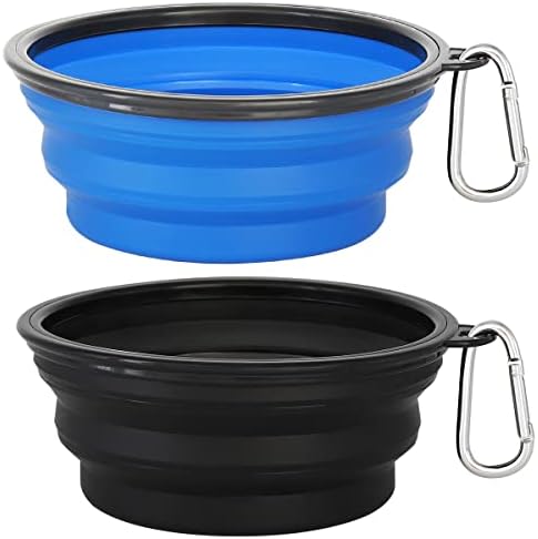 Kytely Large Collapsible Dog Bowls 2 Pack, 34oz Foldable Dog Travel Bowl by Kytely