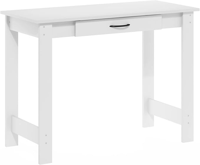 Furinno Jaya Writing Desk with Drawer, White - Image 7