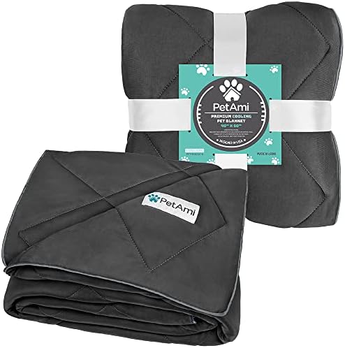 PetAmi Cooling Dog Blanket Lightweight Soft for Large Pet Cat, 40x60 Grey - Image 6