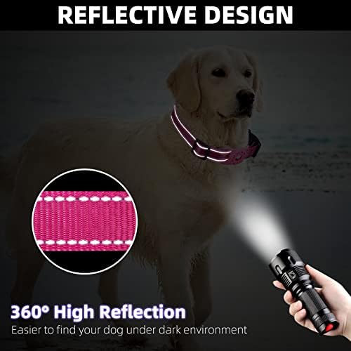 Reflective Dog Collar, Compatible with AirTag, Nylon Pet Cat Puppy Collar for Small, Medium, Large, and Extra Large Dogs - Image 5