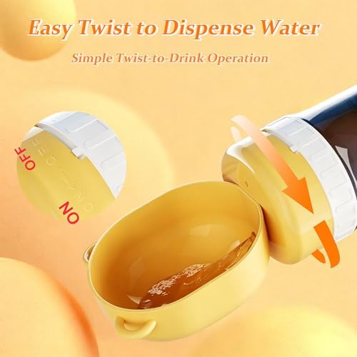 Dog Water Bottle with Food Container, Leak-Proof Portable Pet Water Dispenser 2-in-400ml Water & 180ml Food Dispenser, Outdoor Dog Water Bottle for Travel, Hiking, Walks - Image 2