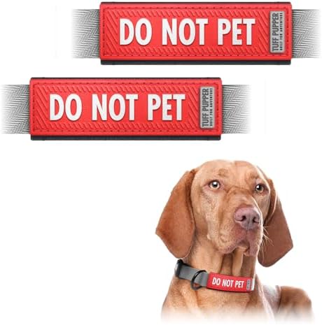Waterproof Dog Collar Sleeve, Do Not Pet Message Wrap, Standard, 2-Pack by TuffPupper