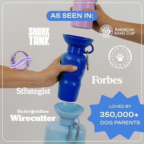 Springland 22oz Classic Portable Dog Water Bottle with Built-in Bowl,Indigo - Image 5