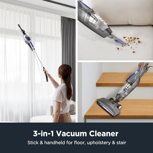 Eureka Blaze Stick Vacuum Cleaner, 3-in-1 Small Vacuum for Home, Blue - Image 5