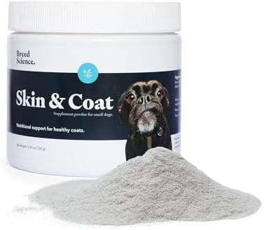 Skin and Coat Supplement Powder for Small Dogs- Anti Allergy Treatment and Itching Relief- with Vitamins A, E and Biotin - Care Products and Shedding Control Supplements for Itchy Pets by Unknown