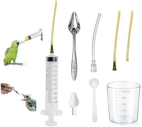 8 pcs Bird Feeding Syringe Set,Small Bird Pet Parrot Feeder Tubes by Unknown