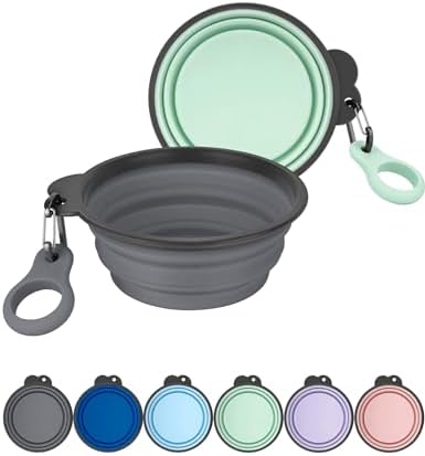 Aonkey 2 Pack 37oz/4.6 Cup Collapsible Dog Bowls with Bottle Carrier by AONKEY