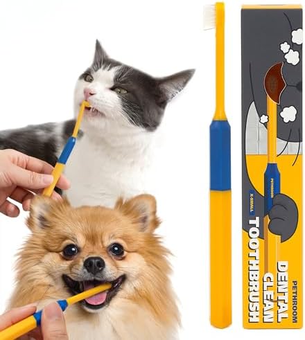 PETHROOM Pet Toothbrush for Cats & Dogs, 10 × 5 mm Small Head (Extra Small) by PETHROOM