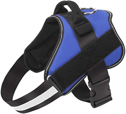 Bolux Dog Harness, No-Pull Reflective Dog Vest, Breathable Adjustable Pet Harness with Handle for Outdoor Walking - No More Pulling, Tugging or Choking (Blue, XL) by Bolux