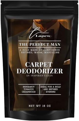 Lapew The Perfect Man Carpet Deodorizer Powder - Pet Safe Freshener for Vacuuming | Scented Odor Eliminator for Home | 16 oz by Lapew