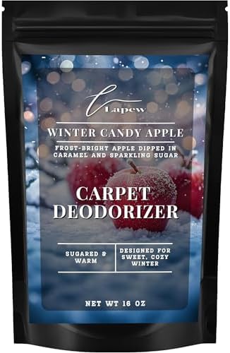 Lapew Winter Candy Apple Carpet Deodorizer Powder - Pet Safe Freshener for Vacuuming | Scented Odor Eliminator for Home | 16 oz by Lapew