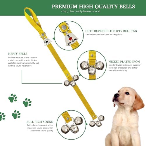Caldwell's Pet Supply Co. Dog Potty Bells, Dog Bells to Go Outside, Hanging Dog Door Bell for Potty Training, Quality Bell for Dogs to Ring to Go Potty, Potty Bells for Dogs, New Puppy Training Tool - Image 2
