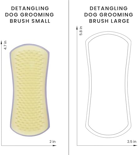 Pet Teezer Detangling Dog Brush for Light Shedding, Small, Lilac & Yellow - Image 6