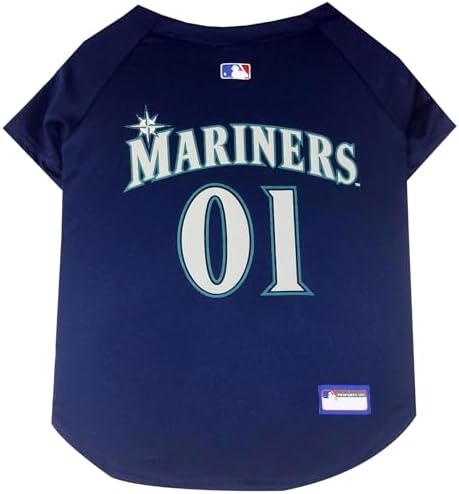 Official MLB Seattle Mariners Pet Jersey for Dogs & Cats, Size X-Large - Stylish Baseball Jersey for Your Furry Fan- Show Off Team Spirit with The Perfect Fan Apparel Gear for Pet, Dog & Cat by PETSFIRST