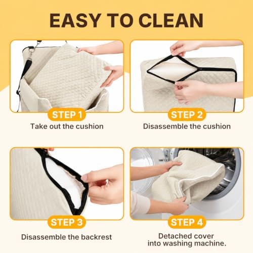 ALL GOOD PET SUPPLIES Dog Car Seat for Small/Medium Dogs Under 35lbs - Image 6