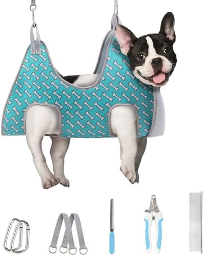 Supet Dog Grooming Hammock for Nail Trimming, Pet Grooming Hanging Harness by Supet