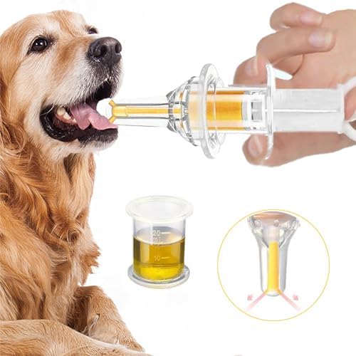 Pet Liquid Feeding Kit Pet Feeding Syringe Soft Tip, Cat Dog Syringe Bottles for Pet Feeding,Pet Medical Feeding Dispenser Tool (White) by YIBIKEHO