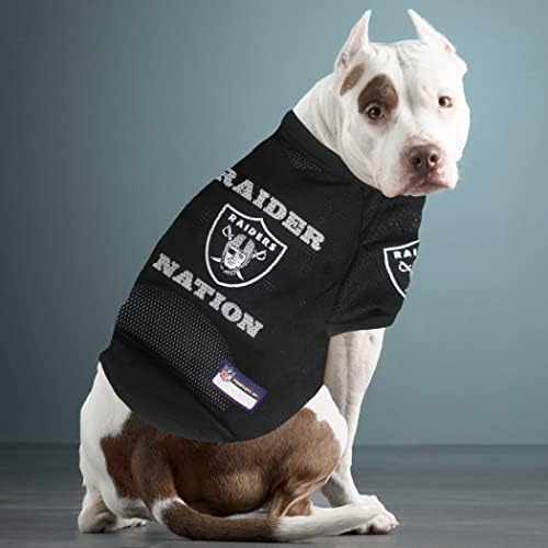 Pets First NFL DOG BANDANA - LA RAIDERS REVERSIBLE PET BANDANA. 2 Sided Sports Bandana with a PREMIUM Embroidery TEAM LOGO, Large/X-Large. - 2 Sizes & 32 NFL Teams available - Image 2