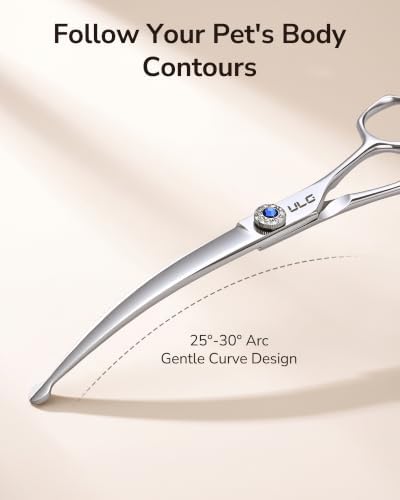 ULG 7.5in Curved Shears & Wide Comb Set, 6CR Steel - Image 5