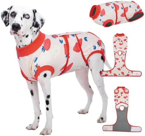 Kuoser Dog Recovery Suit, Female Male Spay Neuter Surgery Suit, Printed, XL by Kuoser