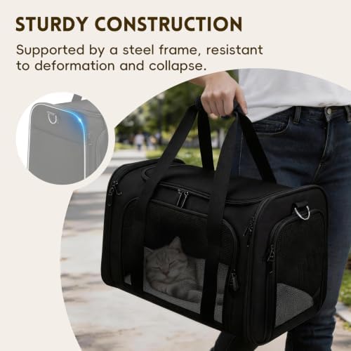 Cat Carrier Soft, Dog Carriers for Small Dog/Large Cat (Up to 16lb) - Image 5