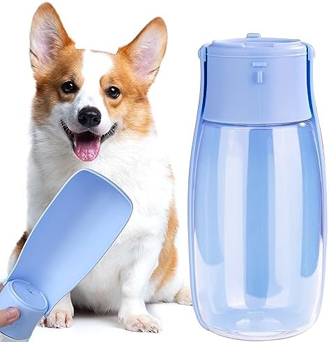 Foldable Dog Water Bottle, Portable Water Dispenser for Dog, Cat, Rabbit, Puppy and Small Animals, Dishwasher Safe Pet Accessories for Walking, Hiking, Travel by AVELORA