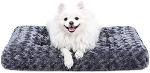 KSIIA Washable Dog Bed Medium Size Dog Crate Bed Pet Mat 29"x21" Dark Gray by KSIIAPetProducts
