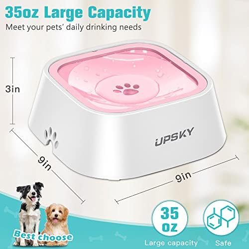 UPSKY 35oz No-Spill Pet Water Bowl, Slow Water Feeder for Dogs and Cats - Image 3