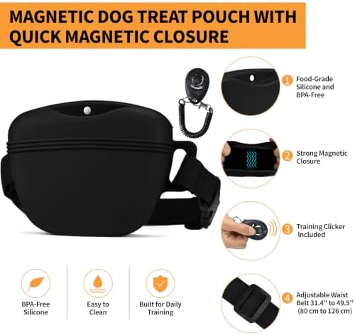 Silicone Dog Treat Pouch with Training Clicker - Image 4