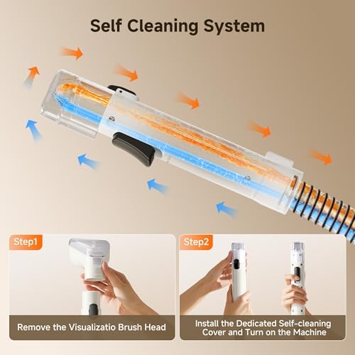 Uwant Carpet Cleaner Machine 18Kpa Portable Carpet Cleaner for Cars Couch, 2in1 Water Tank Upholstery Cleaner, Spot Cleaner with Cleaning Tools, 2.4 Liter Set of 1 - Image 7