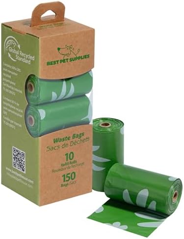 Best Pet Supplies GRS Poop Bags for Dogs - 150 Count, Green, by BestPetSuppliesLLC