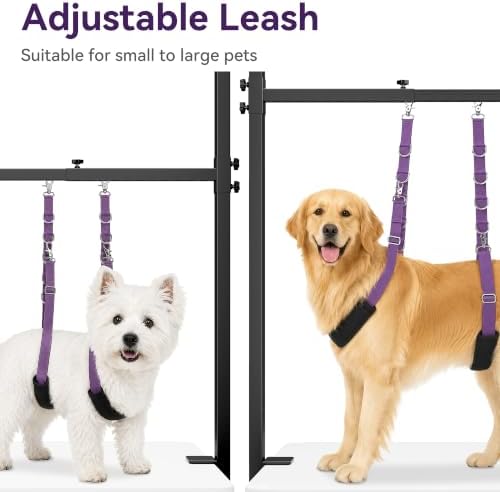 H-Shape Dog Grooming Arm for Table, 42" H, 26-50" W, with Grooming Loop Set - Image 4