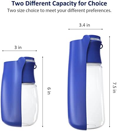 WePet Foldable Portable Dog Water Bottle Puppy Water Dispenser with Drinking Feeder, 12 OZ, High-Temperature Resistant Leak Proof for Pets Outdoor Walking, Hiking, Travel, Food Grade Plastic BPA Free - Image 4