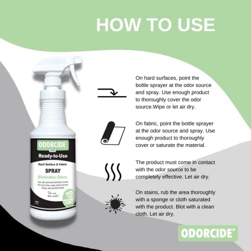 Odorcide Odor Eliminator Spray: Odor Eliminator for Strong Odor on Carpets, Hardwood & More - Smoke, Sweat & Pet Odor Eliminator for Home w/ Non-Enzymatic Formula, 32 Oz (Fresh Scent) - Image 2