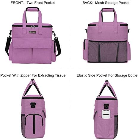 Modoker Weekend Dog Travel Bag Set with 2 Food Bags, 2 Bowls and Mat,Pink - Image 2